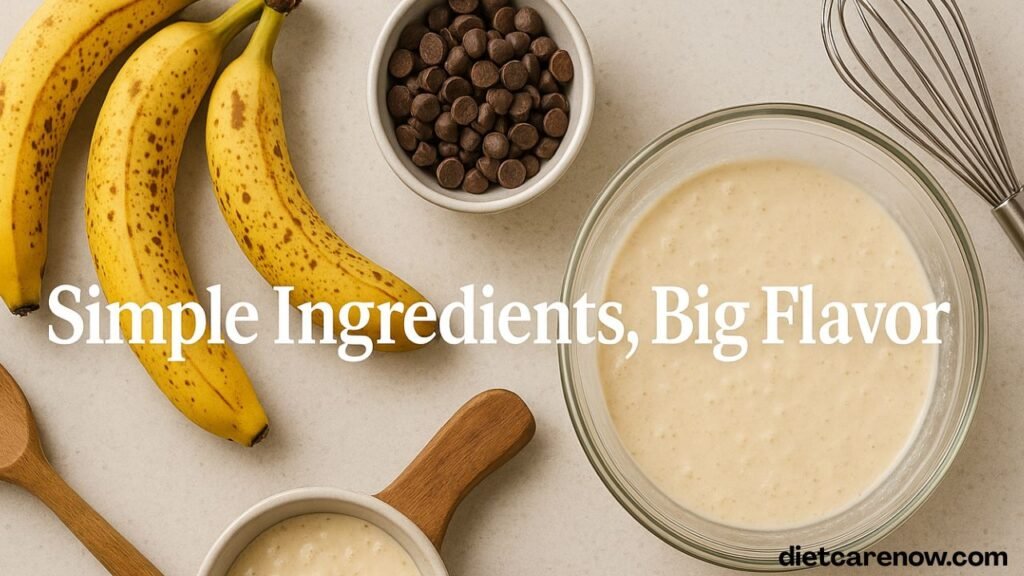 Fluffy Banana Chocolate Chip Pancakes