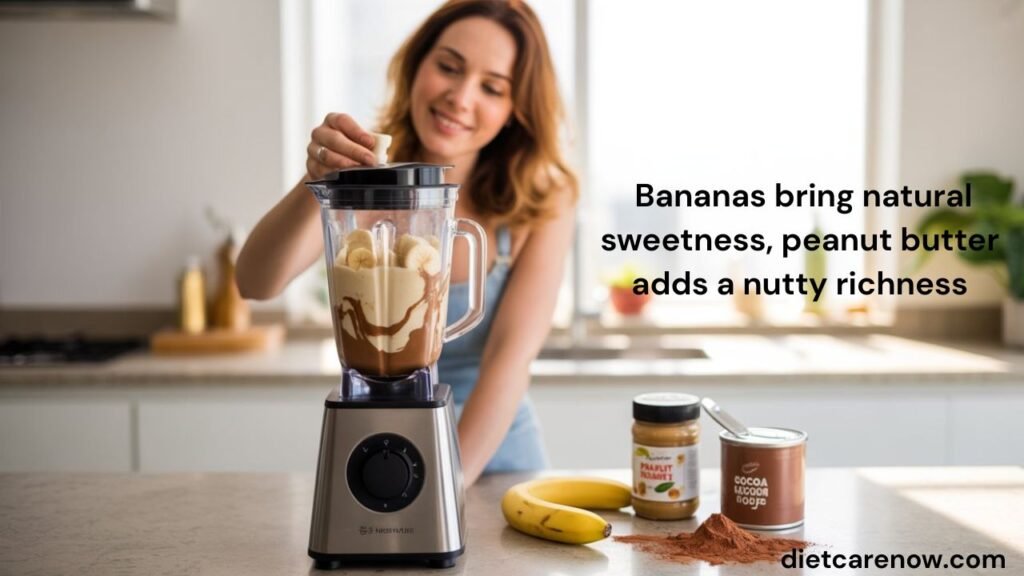 Peanut Butter Banana Chocolate Smoothie