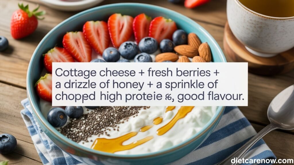 Calories in half a cup of cottage cheese 