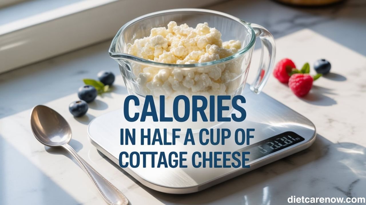 Calories in half a cup of cottage cheese